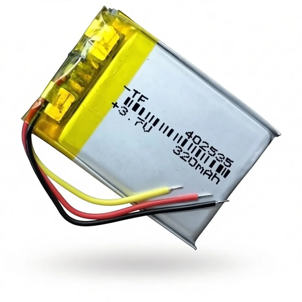 1-10PCS 402535 3.7V 320mAh 3 Wires Polymer Lithium Rechargeable Battery for Bluetooth Headset GPS LED Lights Speaker Headphones