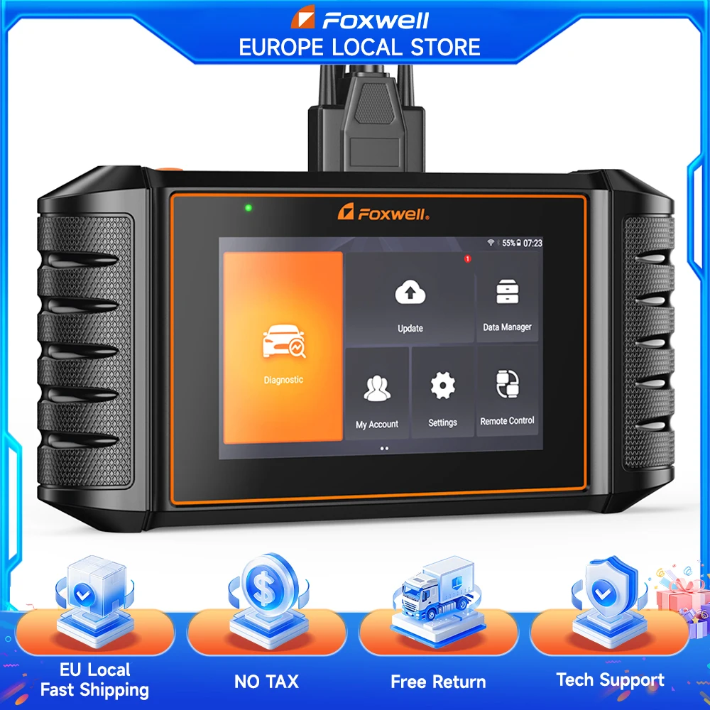 FOXWELL NT710 OBD2 Kfz-Scanner, bidirektionale Werkzeuge, aktiver Test, ECU-Kodierung, alle Systeme, alle Resets, Batterieregistrierung, AutoVIN, professionelles Autodiagnosetool, lebenslange