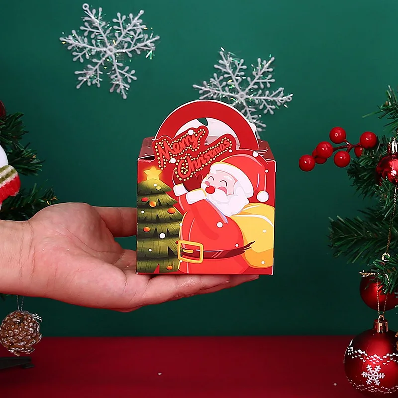 25/50PCS Merry Christmas Deer Santa Claus Candy Box Xmas Gift Paper Packing Box Navidad Christmas Tree Pendant Party Supplies image 5