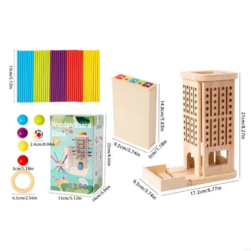 Jeu Puzzle éducatif en bâton bois pour adultes, jouet pour améliorer Concentration reconnaissance des couleurs,