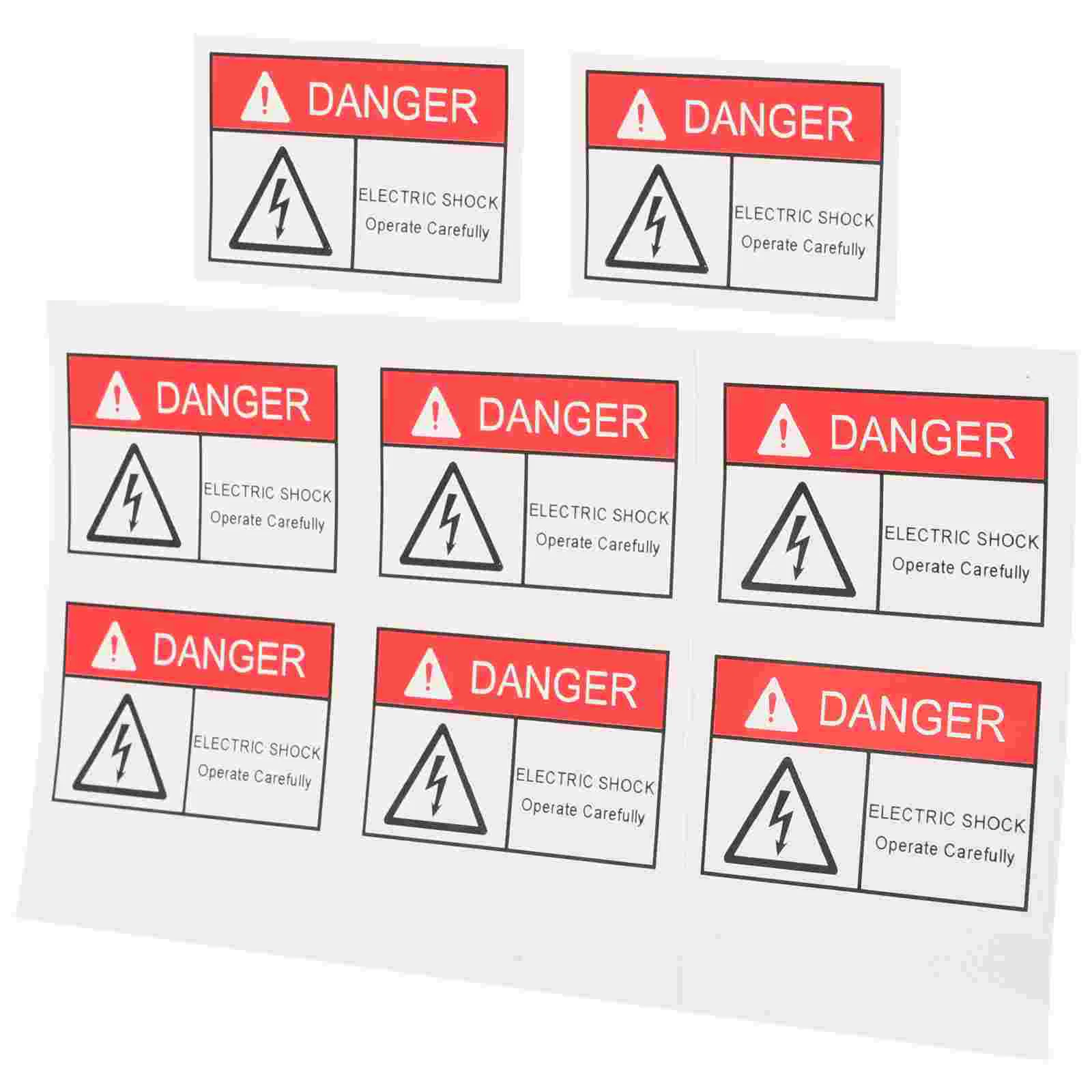 

8 Pcs Warning Danger Sign Electricity Warning Labels Sign Danger for Shocks Decals Caution Anti- High Pressure Sticker