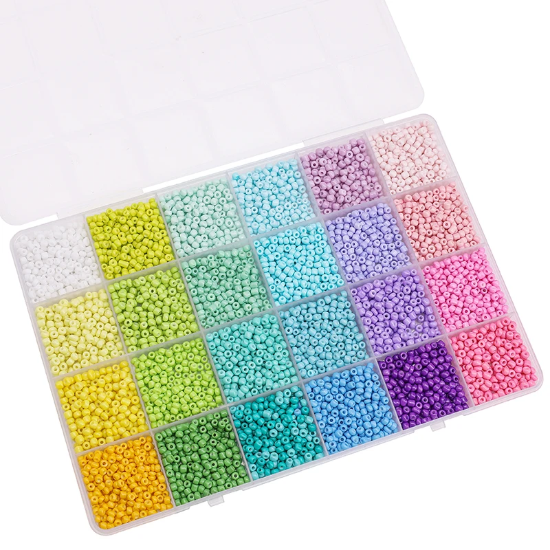 Über 5200 Stück 24 Gitter Reisperlenbox, handgefertigt, DIY-Schmuck, Armband, Ohrringe, Kandi-Schmuckzubehör, Materialien