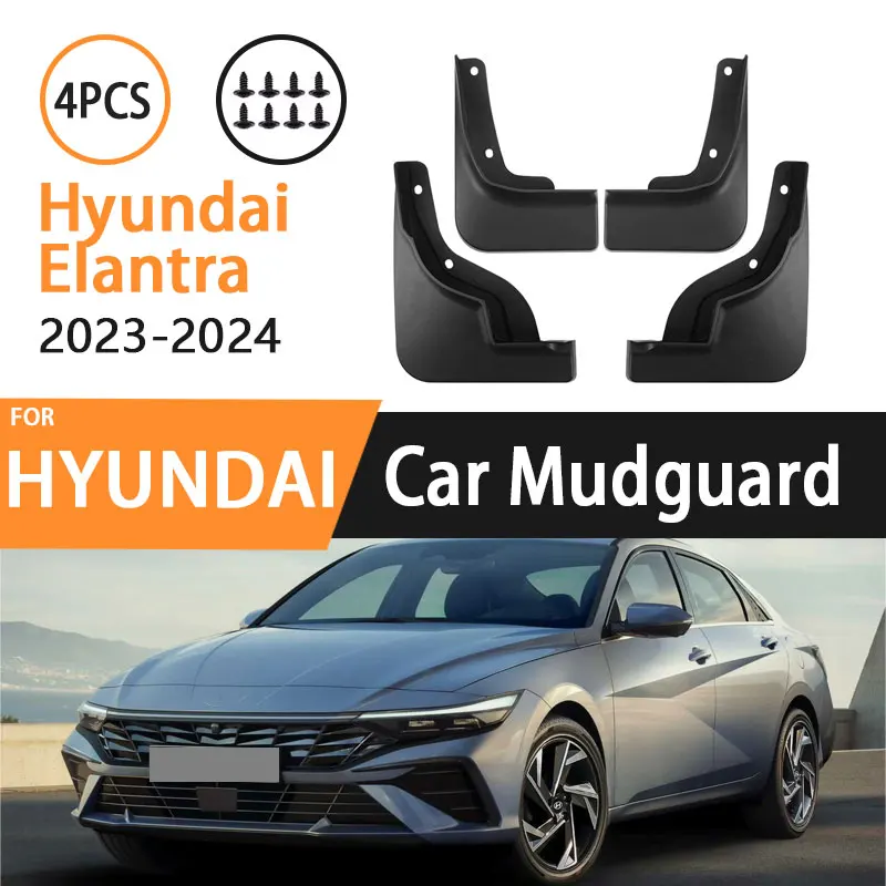 

4PCS Mudflaps For Hyundai Elantra 2023 2024 Mudguard Guard Fender Wheel Protector High Quality Car Accessories Car Styling