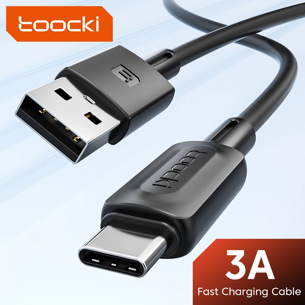 Toocki 3A USB Cable Type C Fast Charging Wire For Xiaomi Huawei Redmi Samsung Quick Charge 3.0 Type-C Cable For Tablet Data Cord