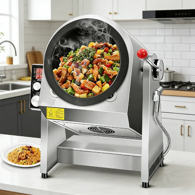 

Коммерческая газовая и электрическая кухонная машина для приготовления жареного риса с автоматической интеллектуальной регулировкой мощности, настольная
