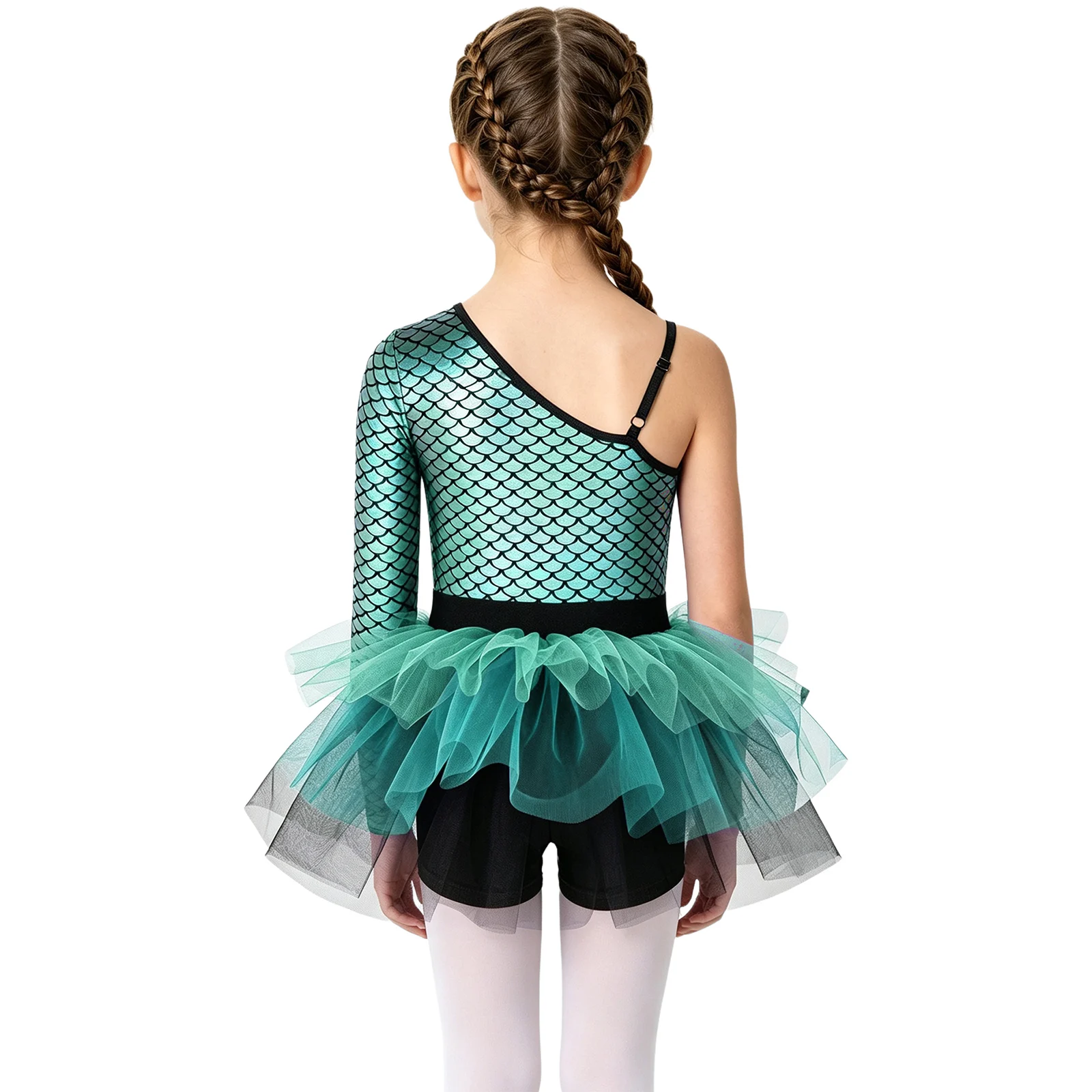 Girls Sparkly Ballet Tutu Leotard Dress for Figure Skating Gymnastics Dance Stage Recital Performance Halloween Competition