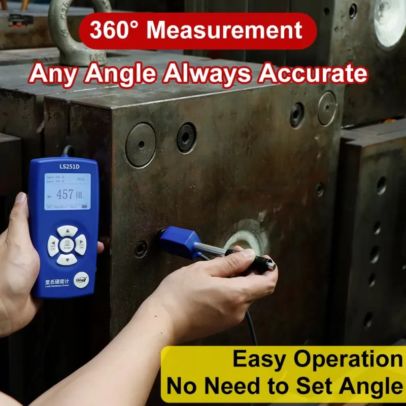 LS251D D Impact Device Digitale Durometer Metal Leeb Hardness Tester Machine Portable Steel Durometer Leeb Hardness Tester