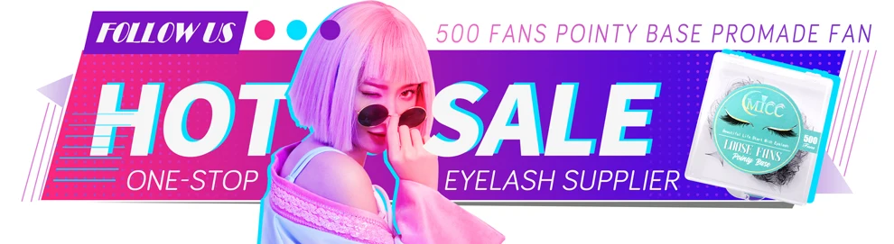1000 Fächer, lose Fächer, dünne, spitze Basis, vorgefertigte Fächer, russisches Volumen, scharfer, schmaler Stiel, Cluster-Wimpernverlängerung, künstlicher Nerz – Detail 1