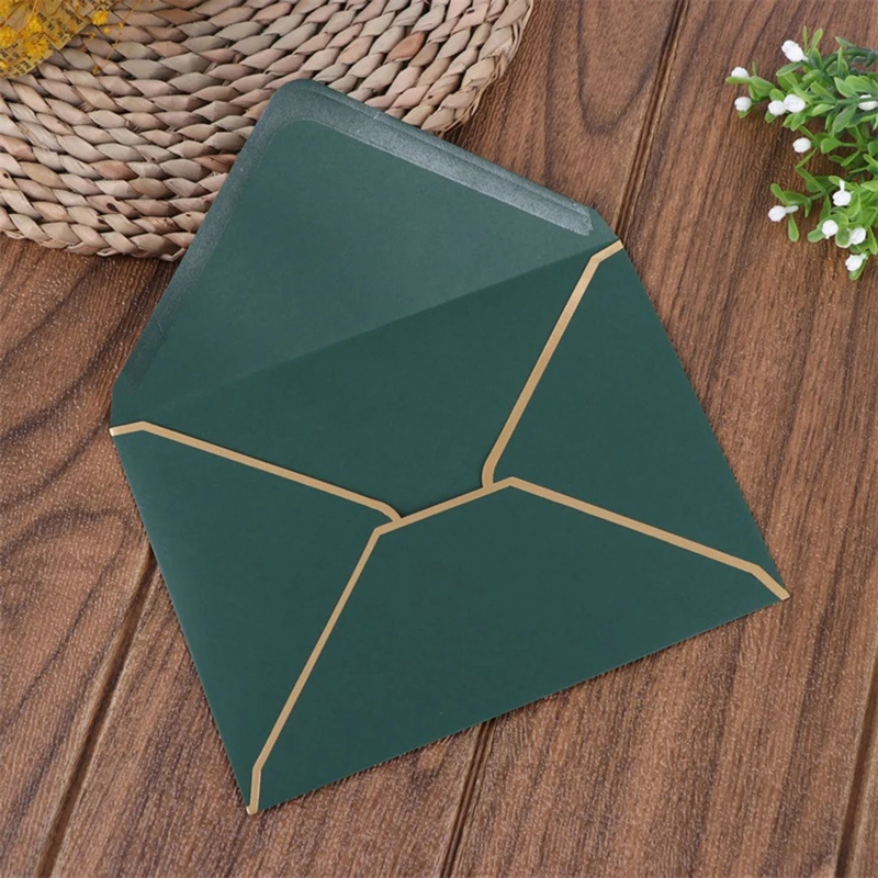 Y1UB Bronzing Envelope Solid Color Envelope Cash Envelope for Wedding Invitations