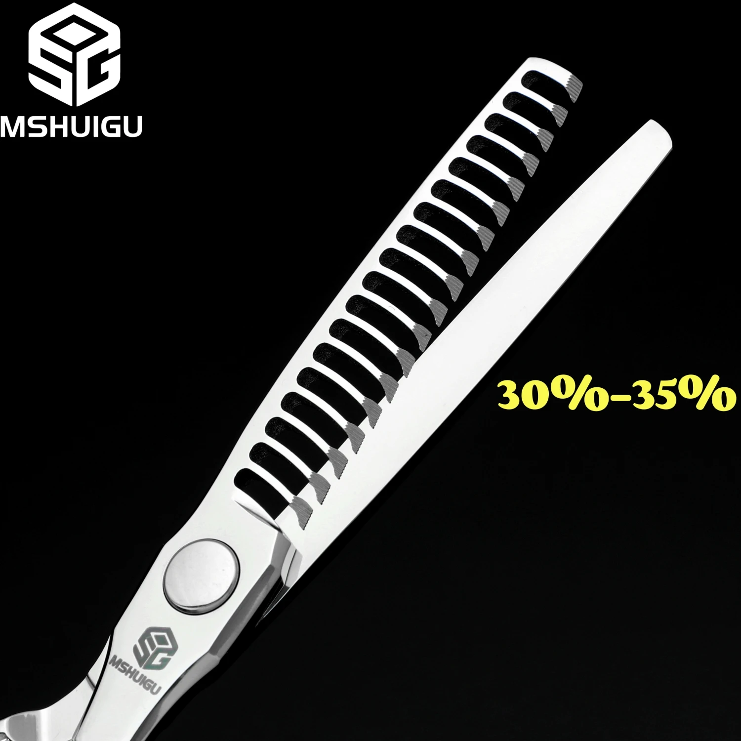 MSHUIGU Professionelle Haarstrukturschere, gebogene Klinge, kann Schere, Friseurschere, Werkzeugzubehör, Japan vg10 Stahl, 15,2 cm verschiebbar – Detail 35