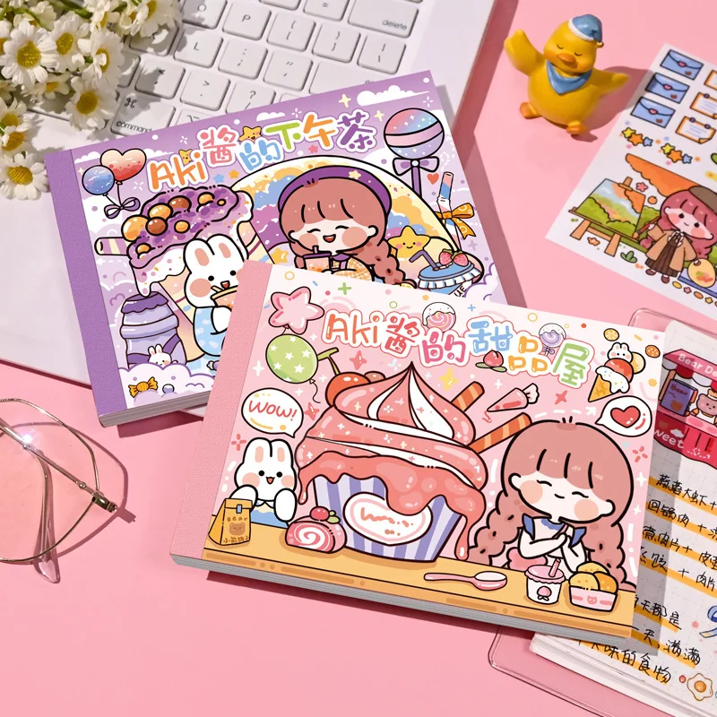 50 Internet Celebrity Girl Hand Account Stickers, Do Not Repeat Cute Cartoon Hand Account Material Decorative Pattern
