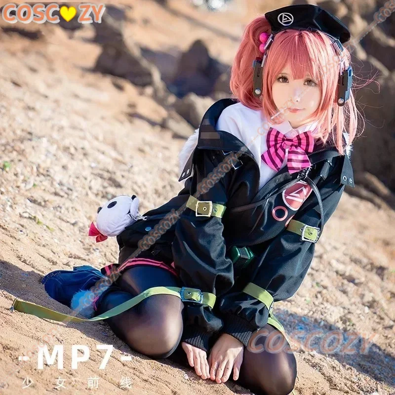 Girls Frontline Mp7 Cosplay Costume Wig Coat Shirt Uniform Bag Halloween Suit For Women