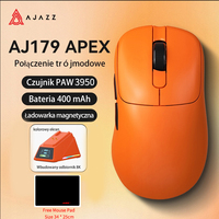 AJAZZ AJ179 APEX Mouse with Color Screen Dock Magnetic Charging Dock Gaming Office Mouse Triple Mode PAW3950 Lightweight Small/M