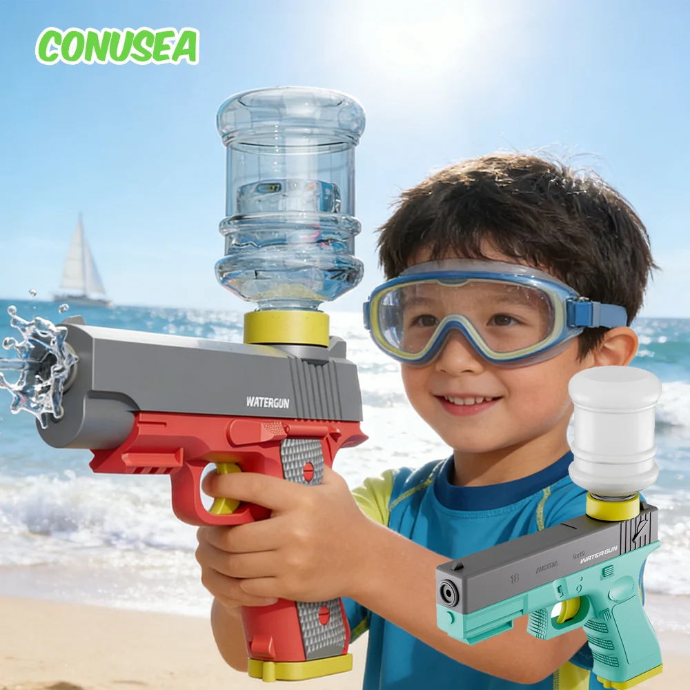 

Electric Water Gun Large Capacity Toy Gun High Pressure Strong Water Play Outdoor Games for Swimming Pool Children Boys Kids