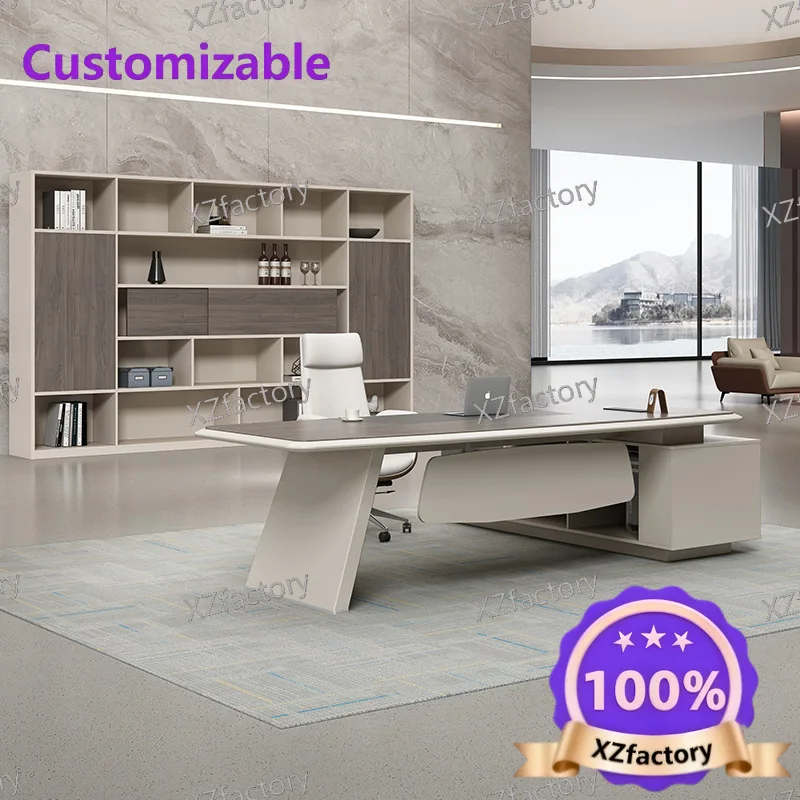 Factory Direct 2026 Top Rated Light Luxury Boss Table Desk Simple