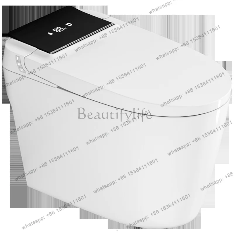 Smart toilet automatic flip without water pressure voice flushing electric integrated