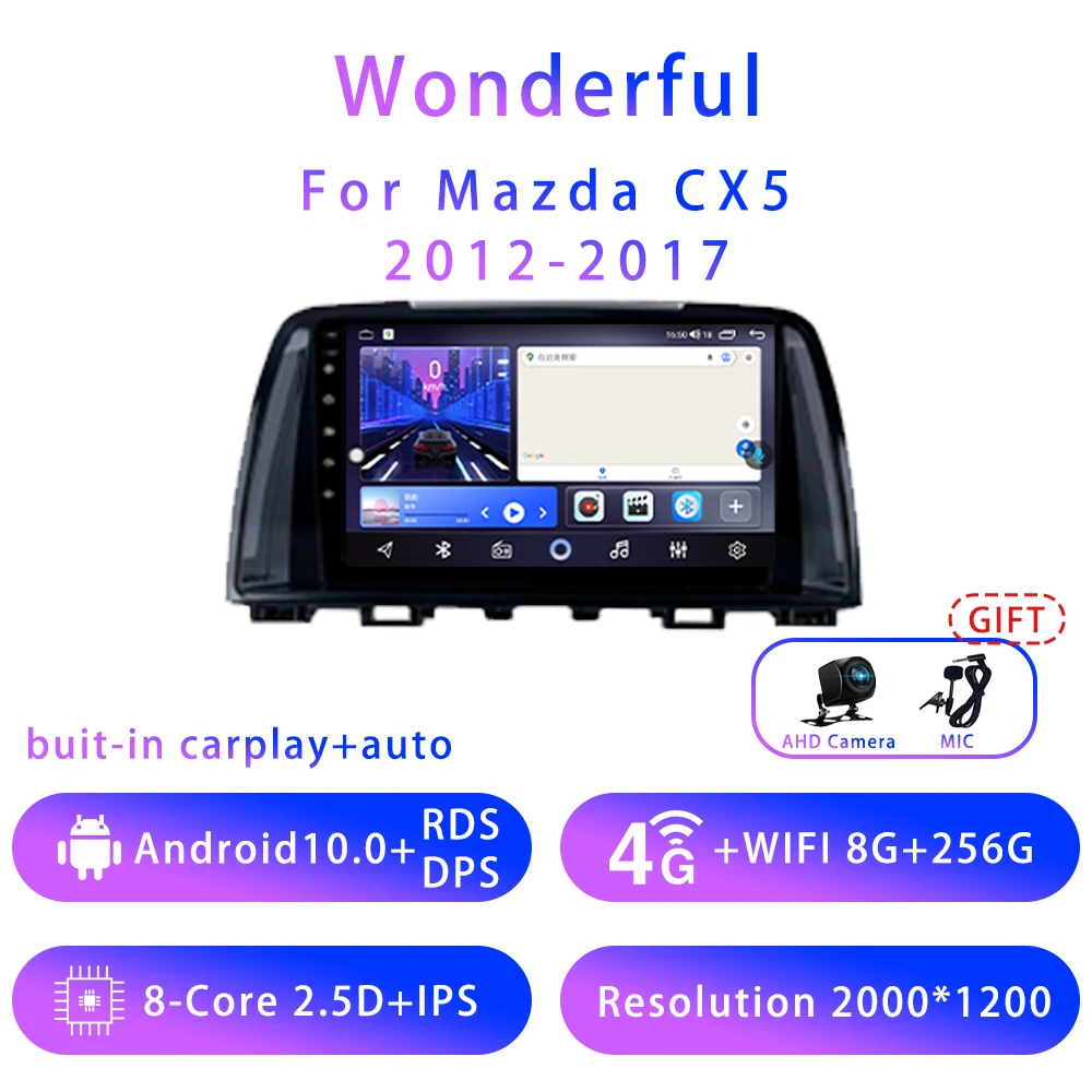 

Wonderful For Mazda CX5 9inch Android10 5G wifi DSP Car stereo Radio Multimedia Video Player GPS Navigation