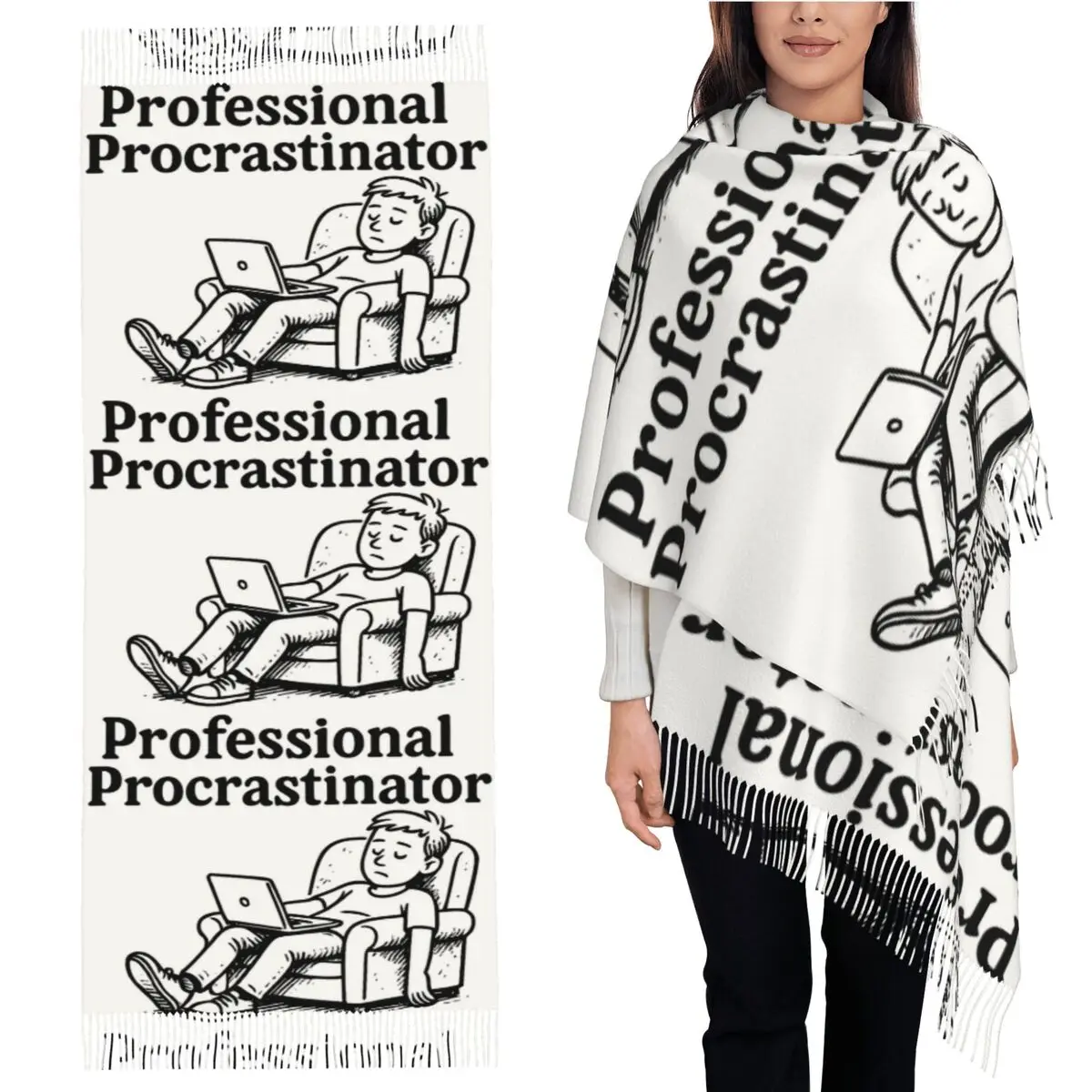 

Забавный дизайн для мастеров выставления вещей, шарф, шарфы с кисточками для женщин, теплые шали и накидки, длинная осенне-зимняя шаль, накидка