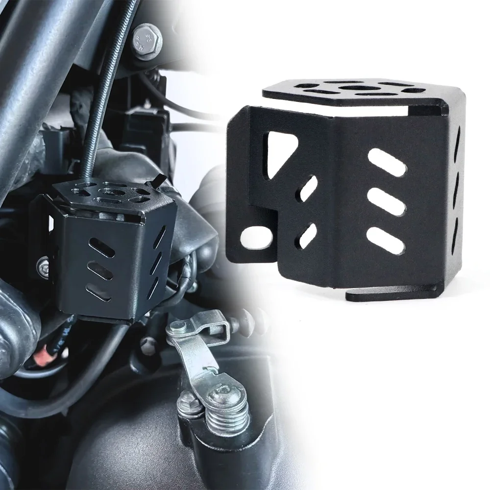 Protector de Depósito de Líquido de Frenos Trasero para Motocicleta Royal Enfield Himalayan 411 2016-2023 SCRAM 411 2022-2024, Cubierta Protectora de Aluminio