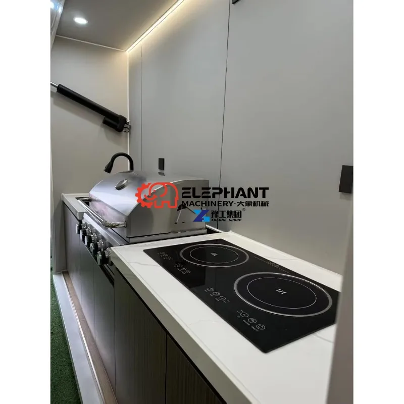 Premium Outdoor Kitchen Pod with BBQ Grill Cabinet – Modern Stainless Steel Modular Cooking Station for Luxury Patios