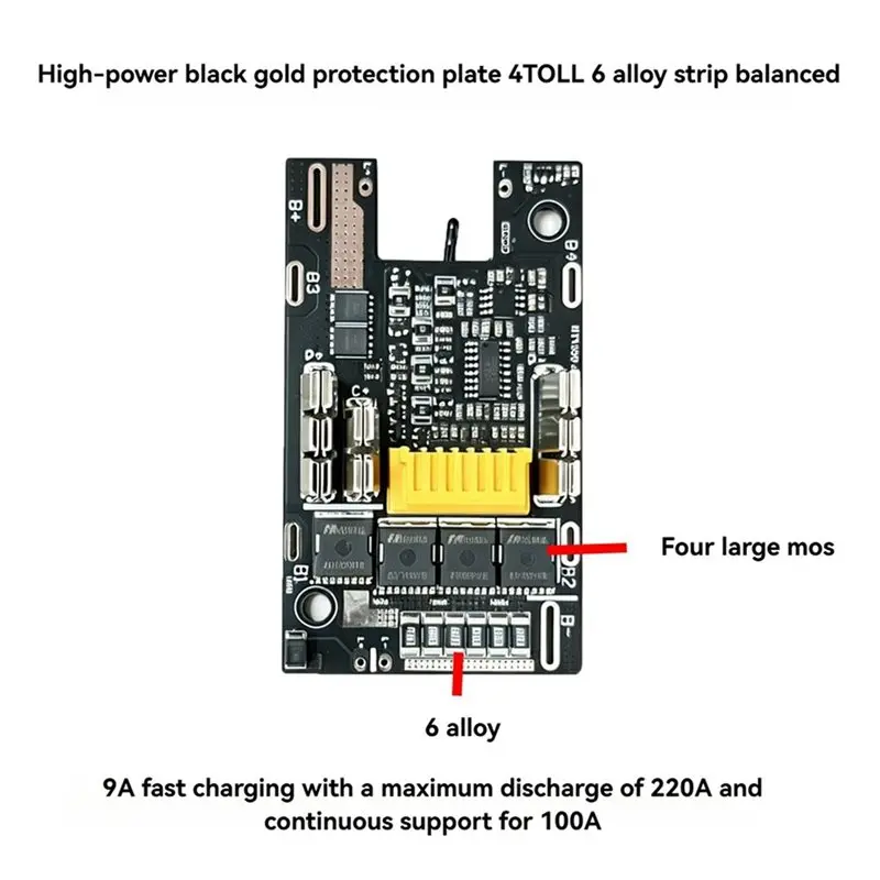 5X 10Core Battery Storage Box Case For 21700 Power Tool With 4MOS 6Alloy Battery Protection Board 9A
