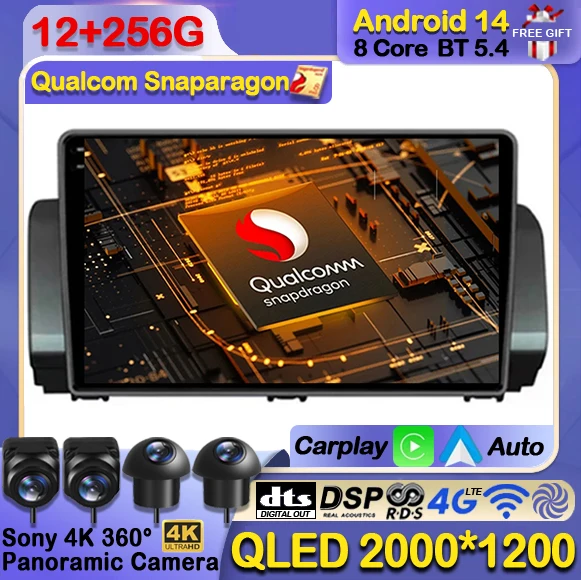 

Android 14 Wireless Auto Carplay For Renault Sandero 2021 Car Radio Multimedia Video Player 4G WIFI Navigation GPS 360 Camera BT