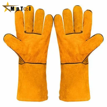 Schweißhandschuhe, Arbeitshandschuhe aus Rindsleder, Garten, Schweißen, Sicherheit, Schutz, Sicherheit, Arbeiten, Mechaniker, Schweißer, Ausrüstung