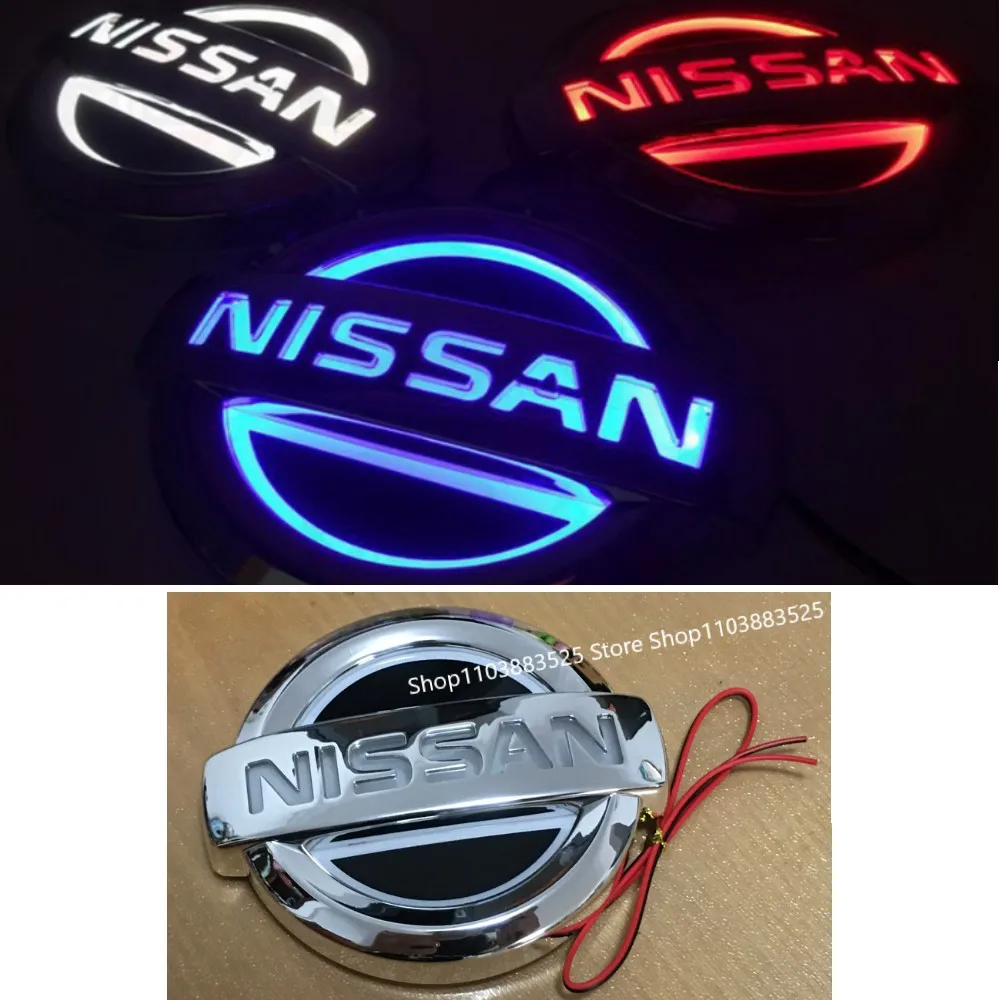 

5D Led Light Car Rear Trunk Emblem Badge 10.6cm 11.7cm for Nissan Sentra Sylphy Qashqai Tiida Livina Altima Juke Patrol X-trail