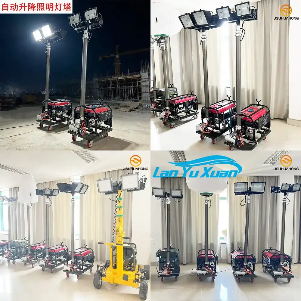 

2026 Lighting Tower for Outdoor Emergency Use 4.5m Telescopic Mobile Light Tower for Construction Site Disaster Relief Power