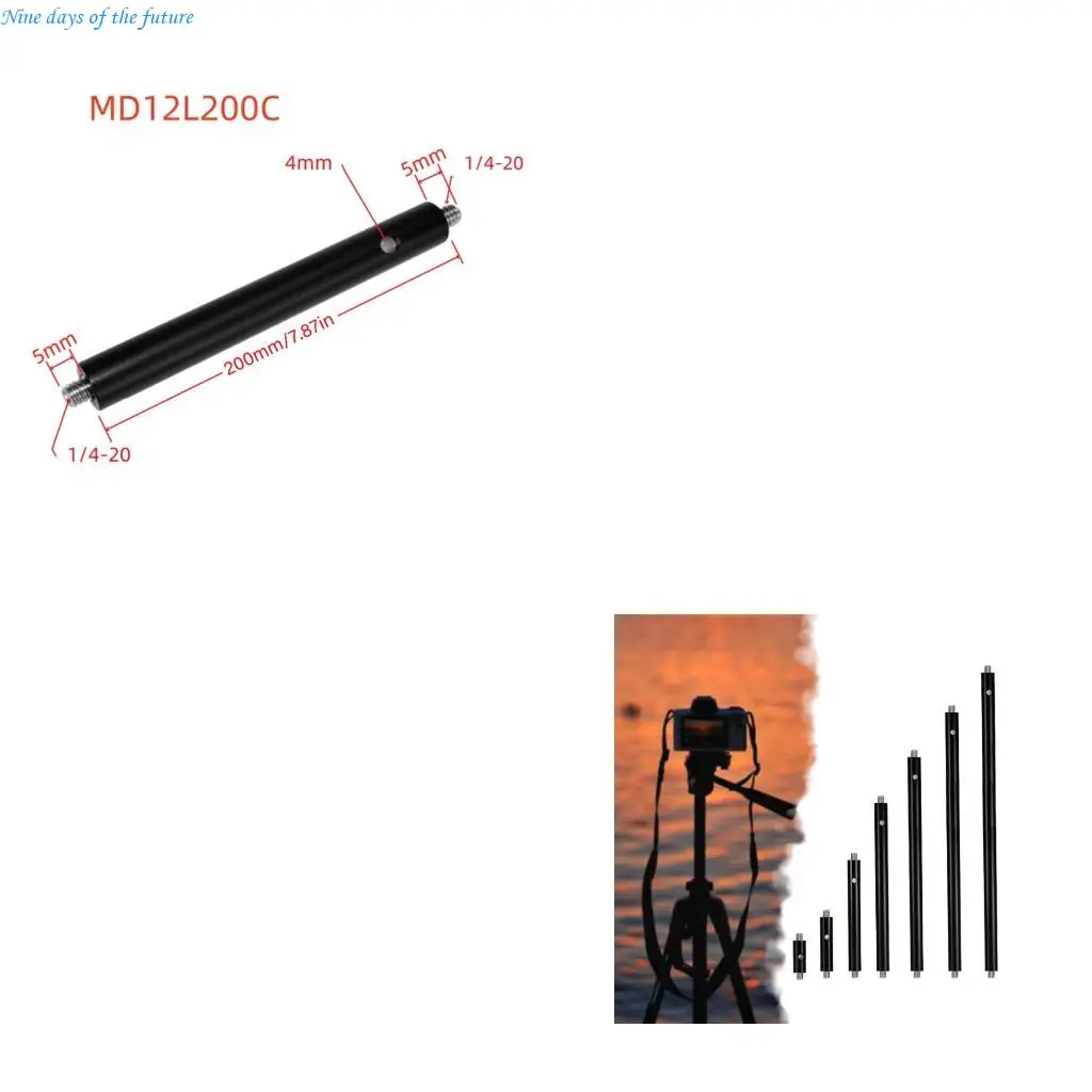 

Aluminum Threaded Rod 4mm Fixing Hole 30 300mm Length Option for Tripod Light Stand Photography Equipment E65A