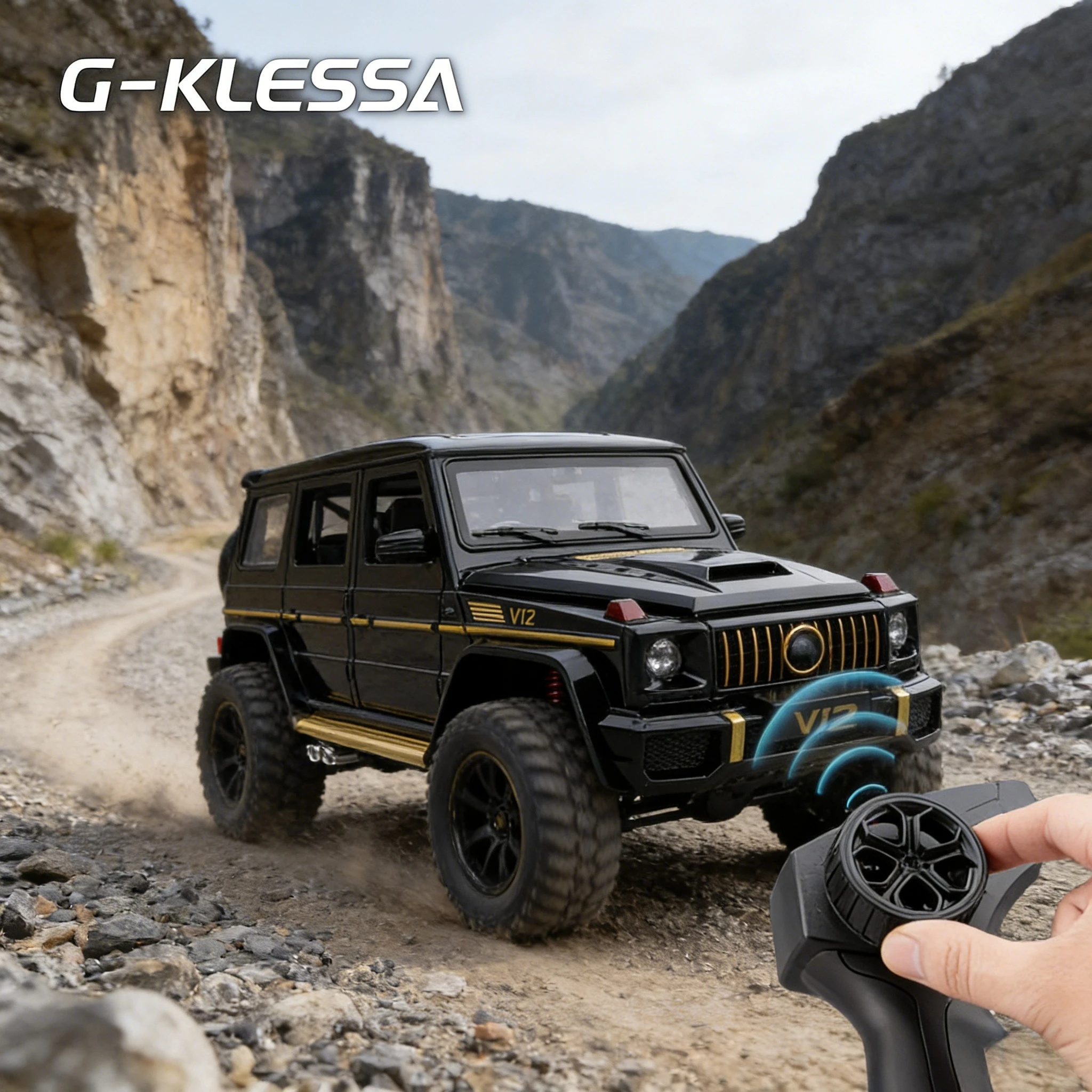 

1:24 G63 RC Cars Off Road SUV Alloy Metal Diecast Model Car Sound & Light Radio remote control car Children's toy car Birthday