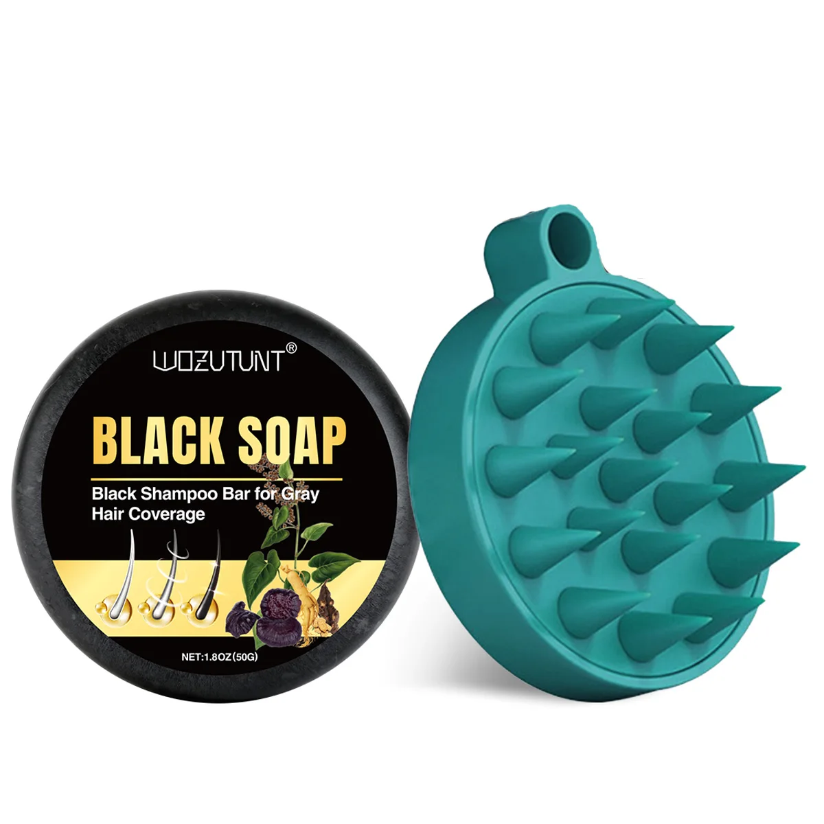 

Натуральное черное мыло для мужчин и женщин от белого до черного мыла для волос Питательное блестящее травяное средство для восстановления роста волос серо-белого цвета Краска продукта