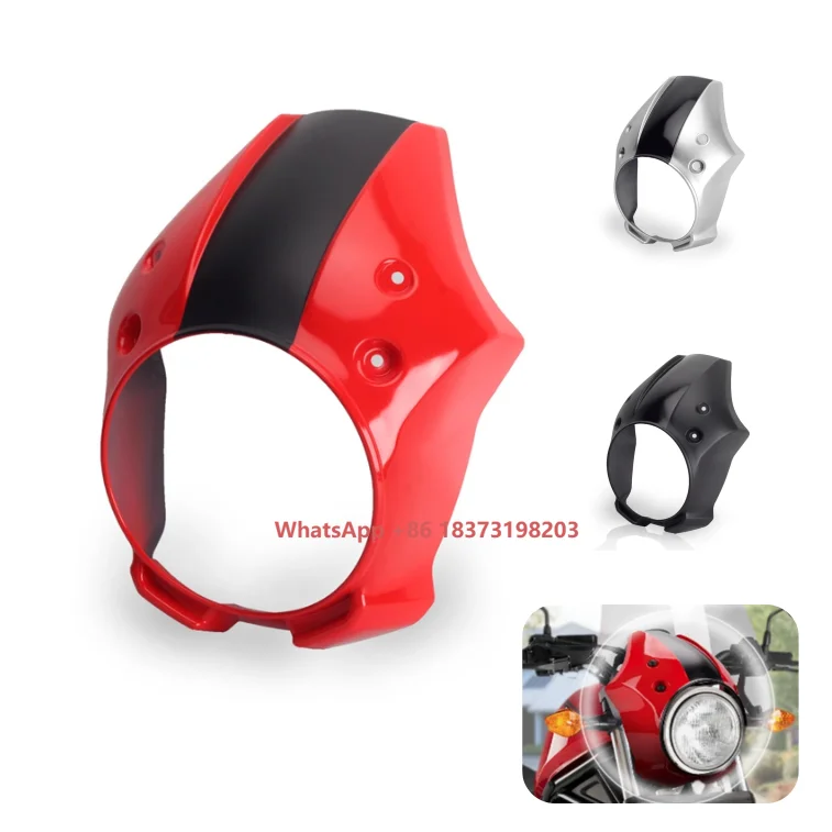 

Motorcycle Vivid Black Front Cowl Headlight Fairing Windscreen Cover for Honda Rebel CMX 250 300 500 2017-2022