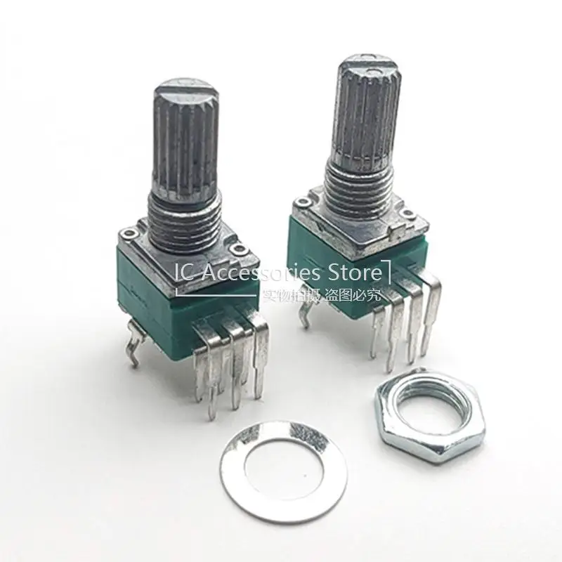 3 PCS RK097 Duplex Vertical B100K B104 Pé Dobrado 6Pin Potenciômetro de Ajuste de Áudio de Volume