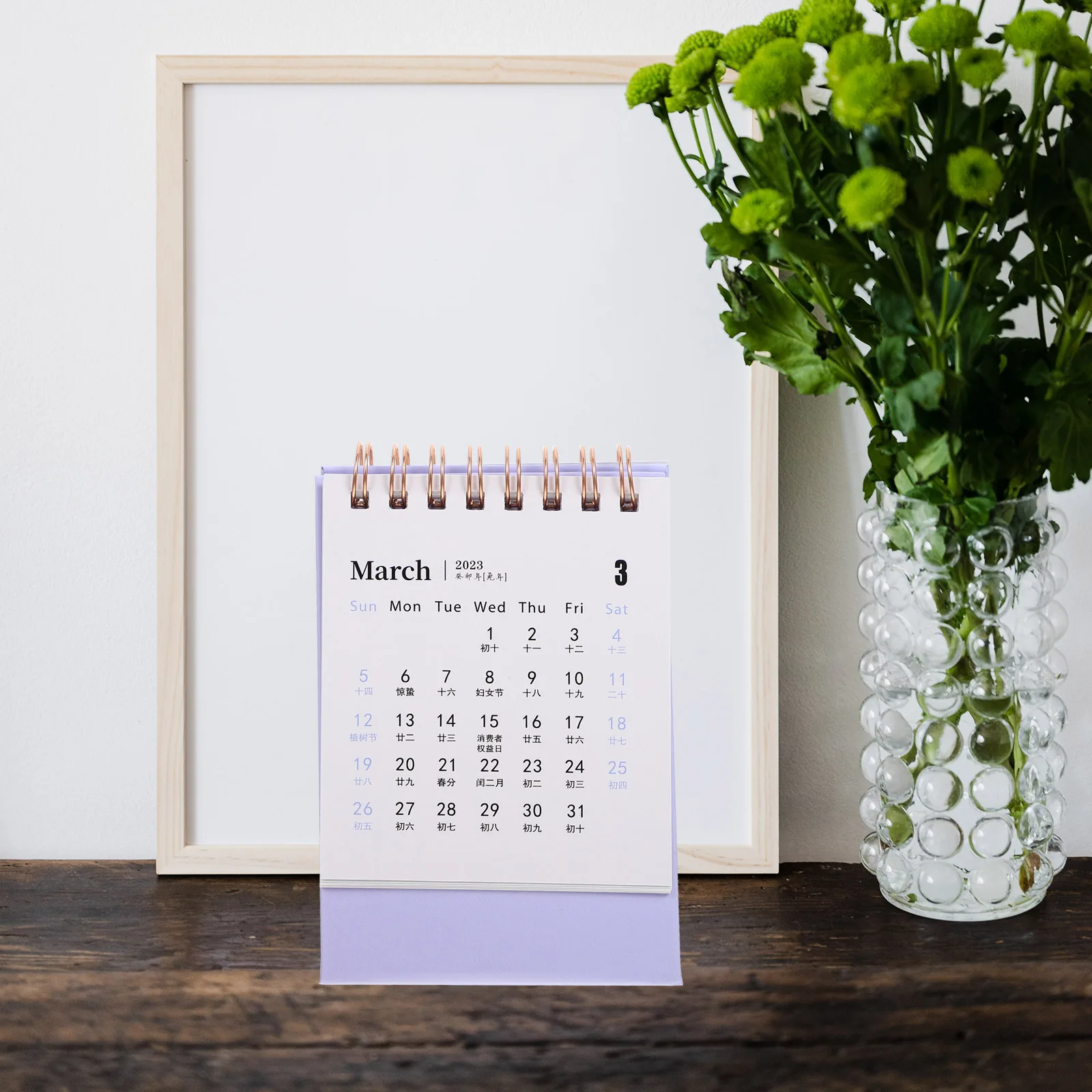 

Daily Desk Calendar Table Small Calendars Adorable Mini Office Stand up Standing