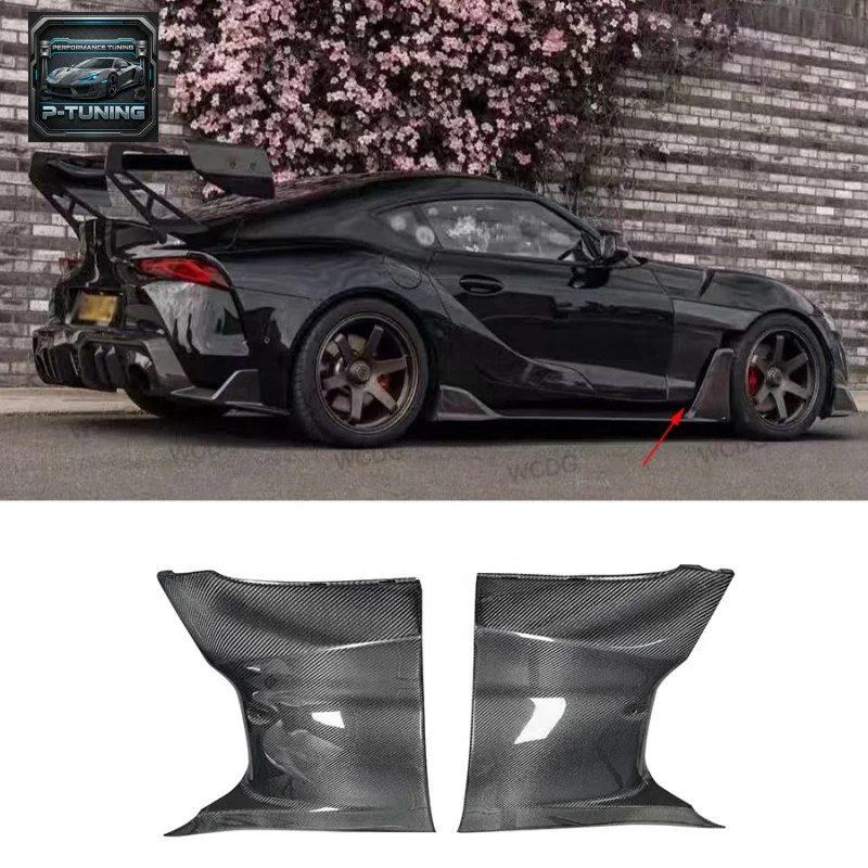 

For Toyota Gr Supra A90 A91 Mk5 2019-2022 AR Style Dry Carbon Fiber Front Bumper Side Fender Mudguard Spoiler Car Parts Bodykit