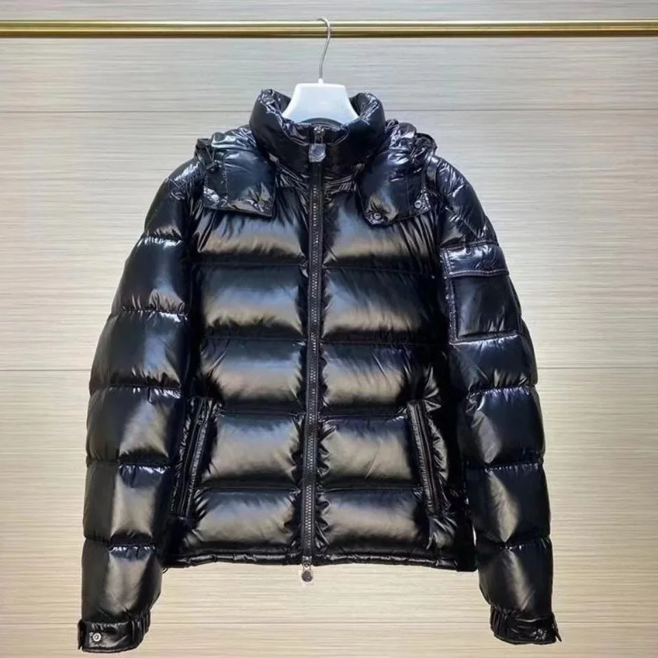 Chaqueta de plumón de invierno para mujeres y hombres, plumón de edredón, cálida, para exteriores, ventana, Color sólido, chaqueta con capucha