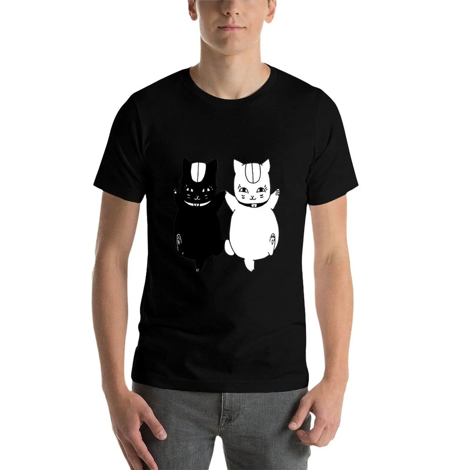 Nyanko Sensei and Nisenyanko T-Shirt summer shirt cheap stuff vintage graphic tee graphics men clothing