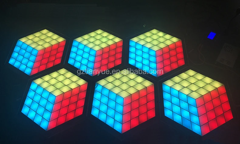 whole sale  Magic cube led dance floor DJ Disco Nightclub DMX 3D time Tunnel RGB LED Light Dance Floor