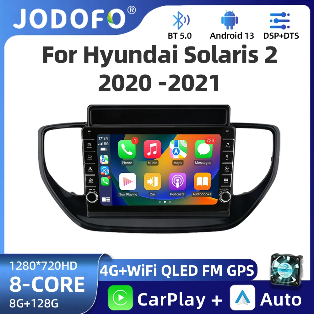 

9 inch for Hyundai Solaris 2 2020- 2021Android OS Wireless Carplay Car Radio Video Multimedia Player GPS Navi BT WiFi No 2 din