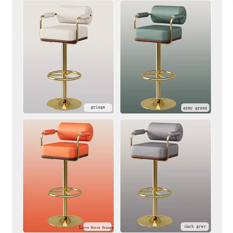 Bar chairs, light luxury and simple,household rotating lifting, high-end high footed stools, hotel checkout counter