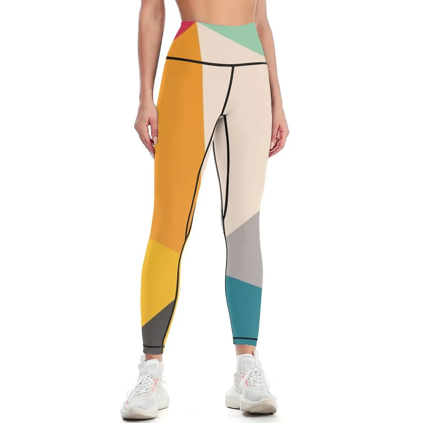 

Colourful Geometric Triangles (2012) Leggings push up legging Women's fitness Womens Leggings