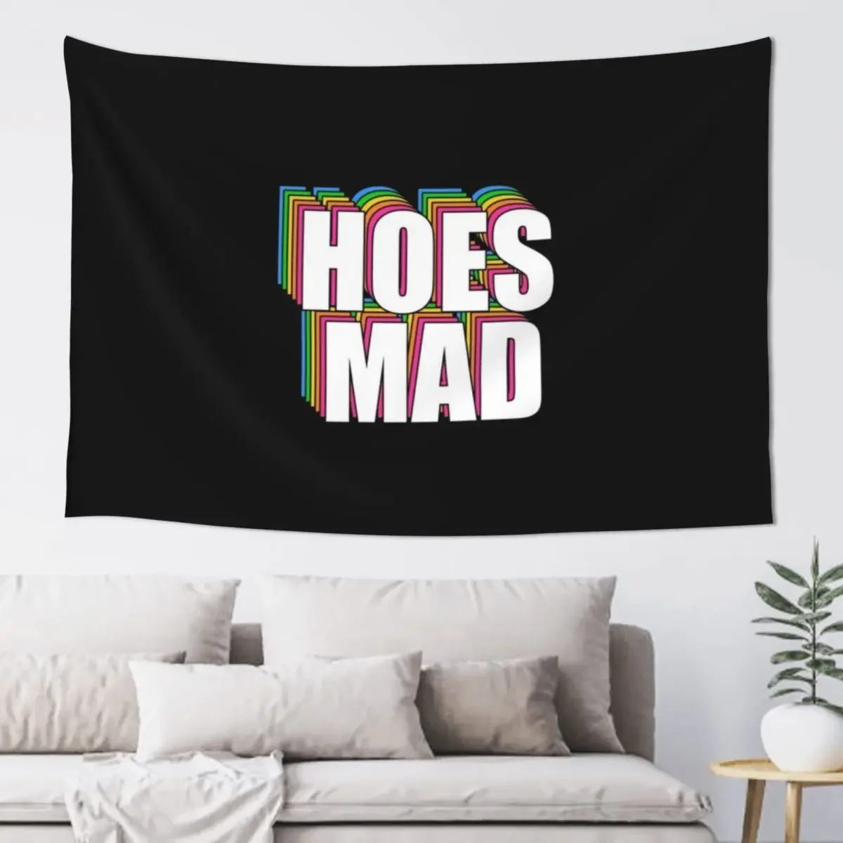 

Hoes Mad Meme Tapestry Mushroom Art Mural Carpet On The Wall Tapestry