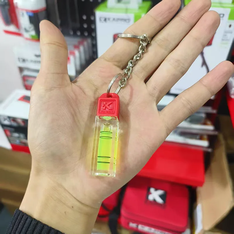 KAPRO 244 Mini Spirit Level Keychain, Portable Pocket Bubble Level Tool, High Precision Hanging Level Gauge for Picture Hanging,