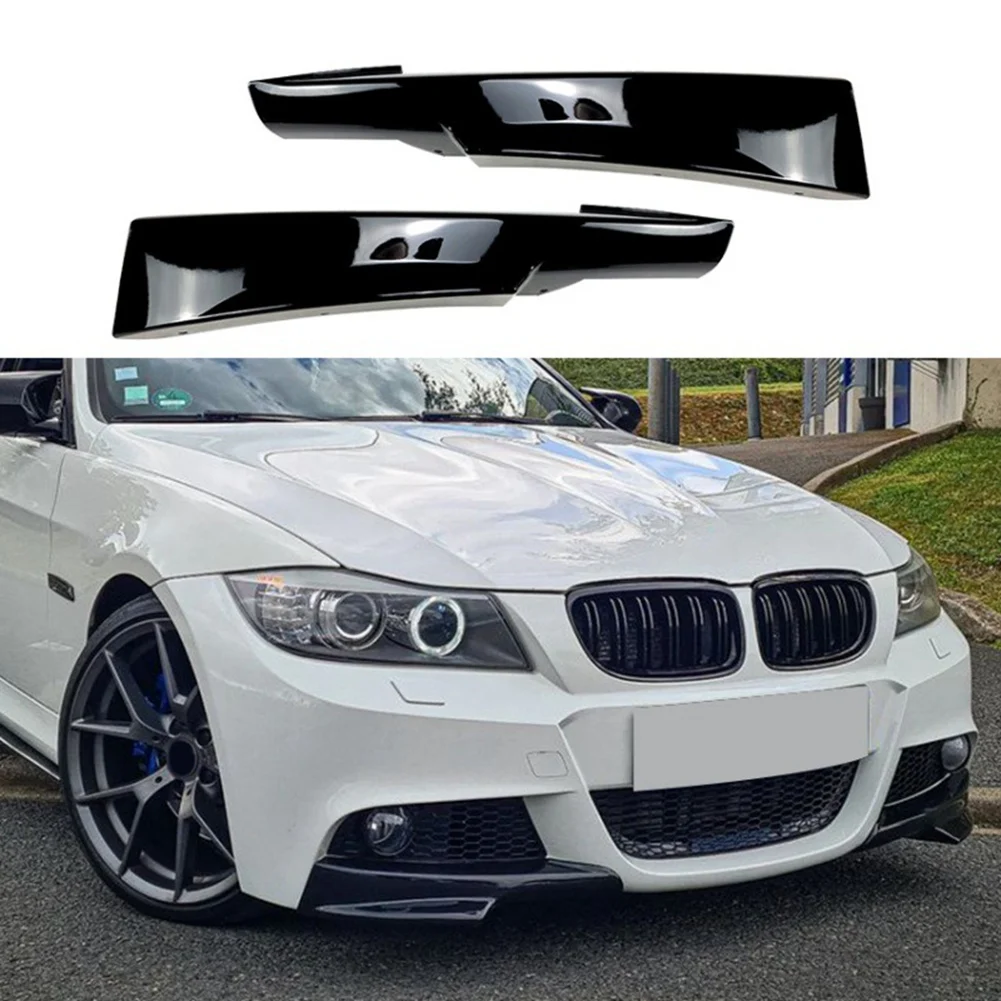 Front Bumper Side Splitter Cover for BMW 3 Series E90 320I 330I M-Tech 2009-2012 Fog Lamp Air Vent Intake Spoiler Lip