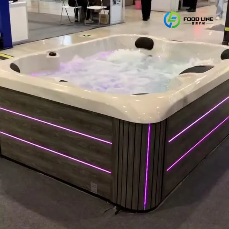 2026 Hot Sale FL Customized Outdoor Spa Hot Tub 4 People Use Bluetooth Speaker Ozone Sterilization Acrylic Freestanding Bathtub