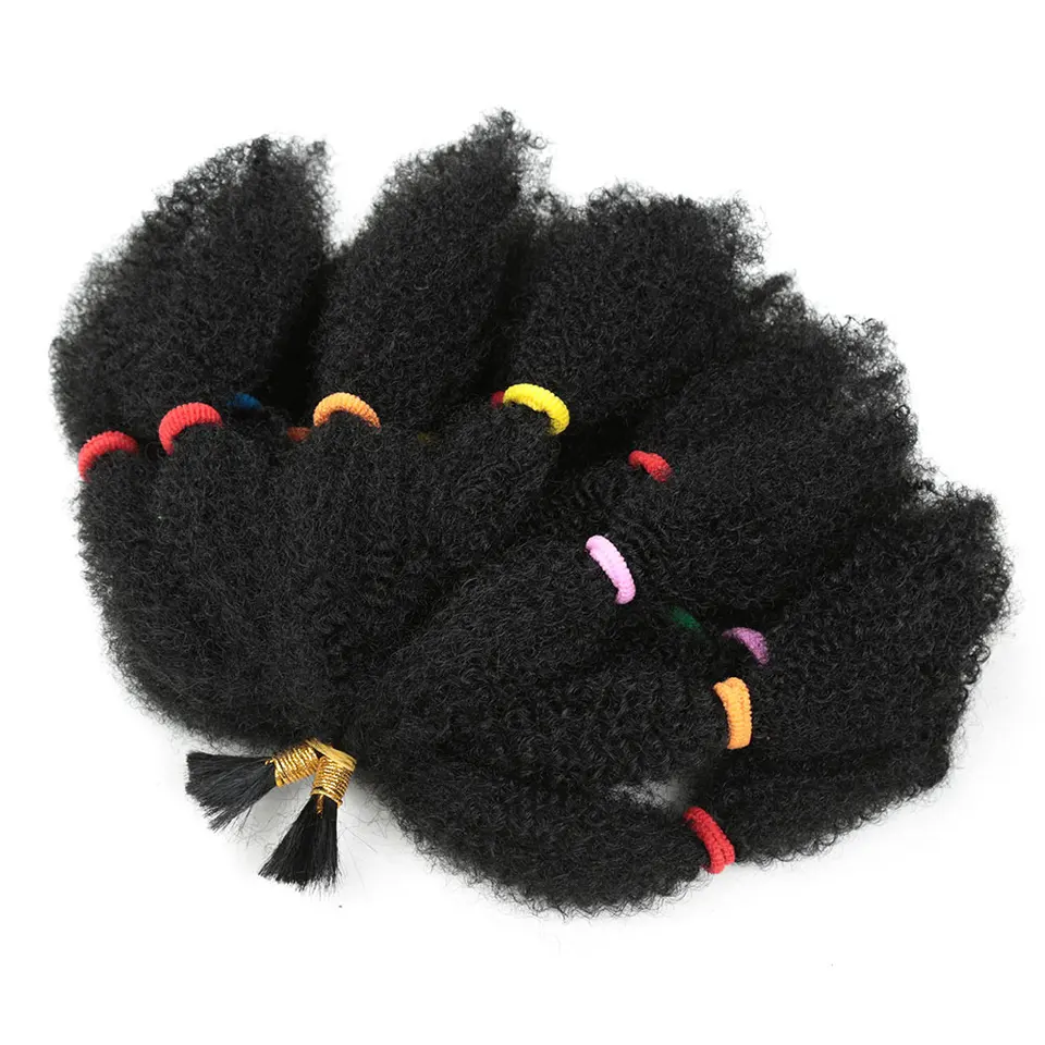 Cabello afro kinky de 12 pulgadas sintético preestirado, cabello para trenzas afro kinky twist, ganchillo 2