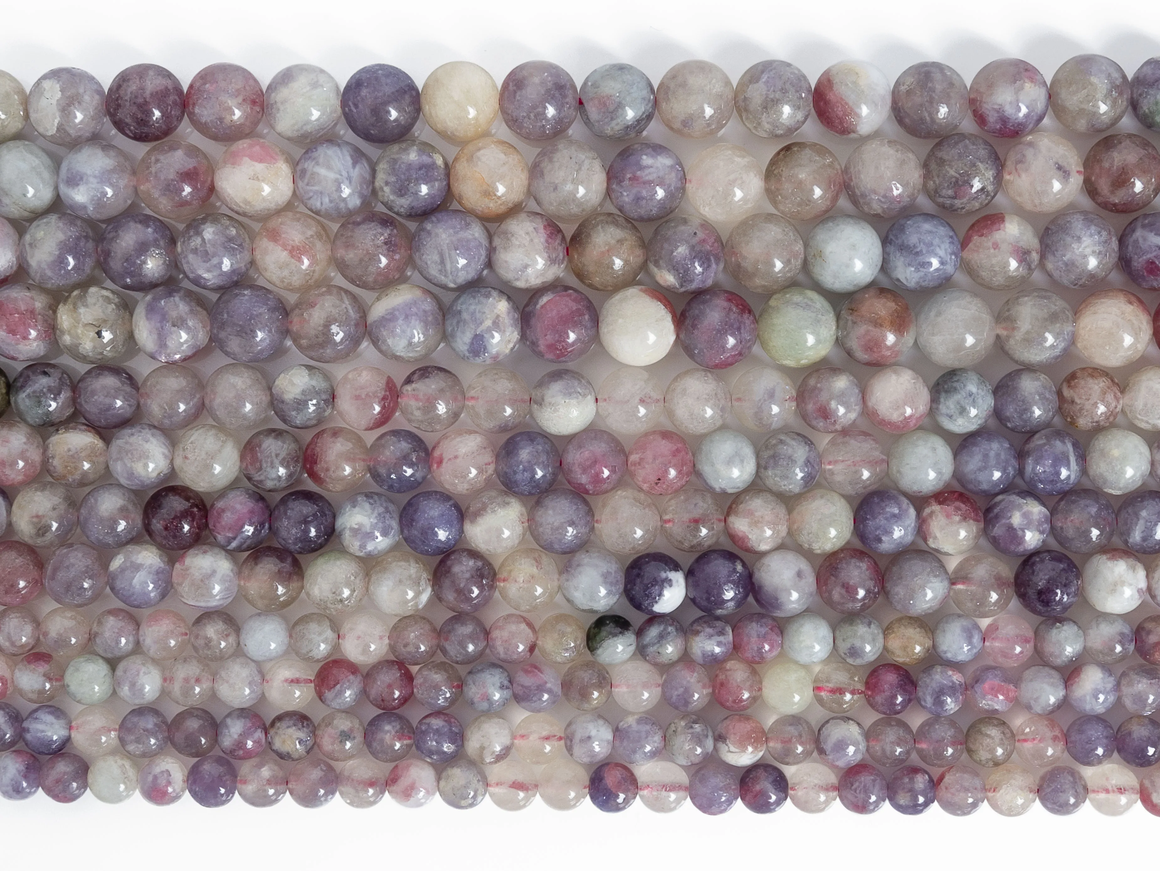 8MM Purple Gray Plum Tourmaline Beads Genuine Natural Grade AAA Gemstone Full Strand Round Loose Beads 15