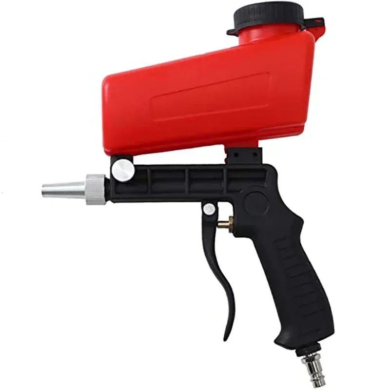 90psi Portable Gravity Pneumatic Sandblaster Gun Lightweight Aluminium Handheld Blasting Machine Gravity Adjustable Tool