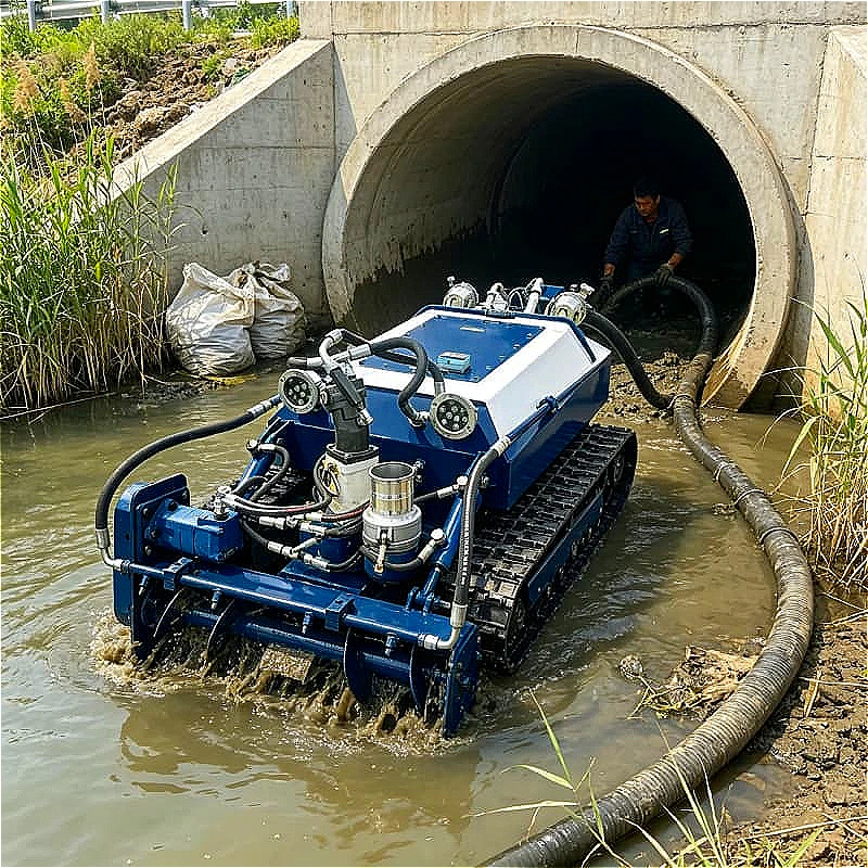 Aquaculture Sludge Removal Robot Underwater Crawler Cleaner for Fish Farm Pond Sediment Suction Customized High Quality